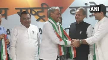 #Semifinals18 BJP Harish Meena joins Congress Rajasthan elections Dausa