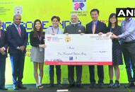 Narendra Modi felicitates winners  India-Singapore Hackathon Fintech festival