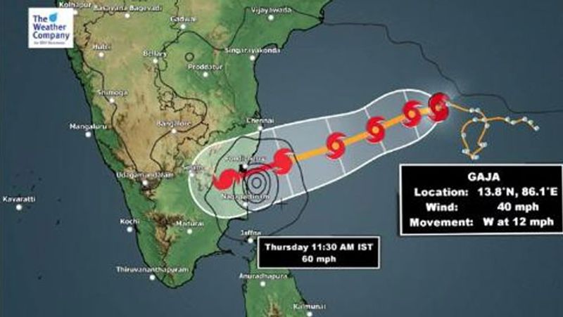 Gaja cyclone... heavy rain alert