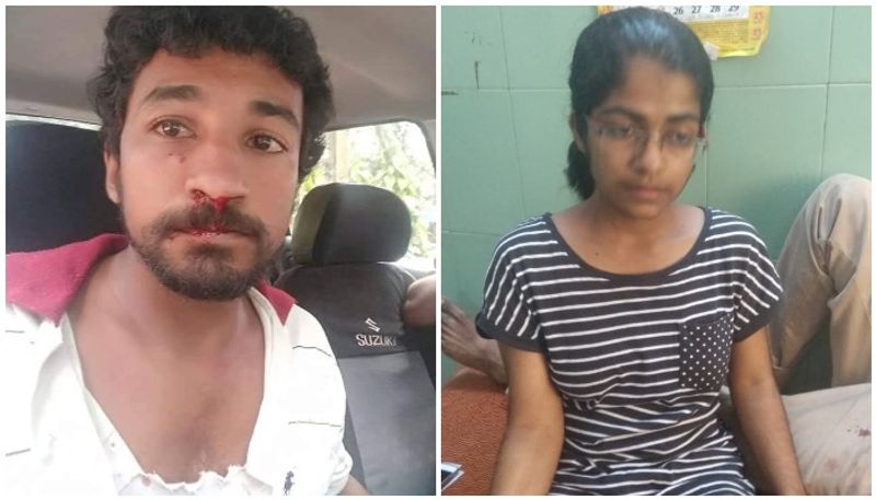 brutal attack against couples asianet reporter saniyo and julius at kuttiyadi