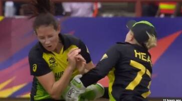 Watch: Alyssa Healy-Megan Schutt's nasty collision during Women's World T20 match against India