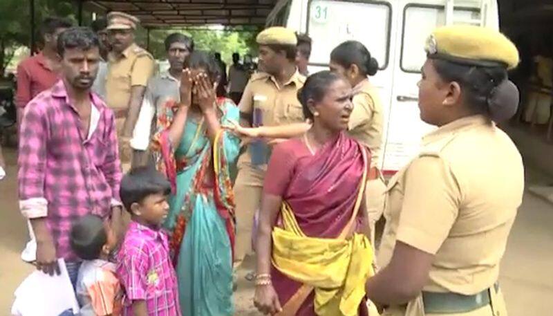 Woman set children on fire police inaction probing husband's death Tamil Nadu