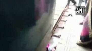 One-year-old girl escapes unhurt after a train runs over her