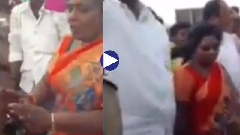 Tamilisai Soundararajan video shoot shows the people throwing