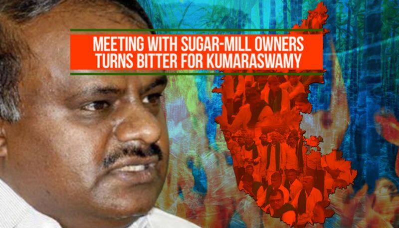 Kumaraswamy sugar mill ownersKarnataka farmers resume protest