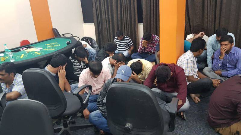 Raid at casino 40 arrested Rs 28 lakh seized Bengaluru