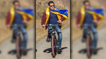 salman khan cycling with union minister rijiju and cm pema khandu