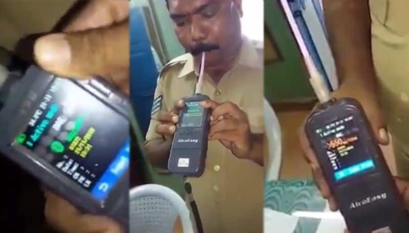 Alcohol meter goes up consuming plums viral video telugu