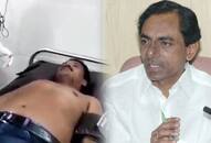 Telangana assembly election man cuts tongue praying return Chandrashekar Rao CM  video