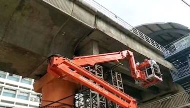 Metro pillar crack temporarily fixed by BMRCL engineers