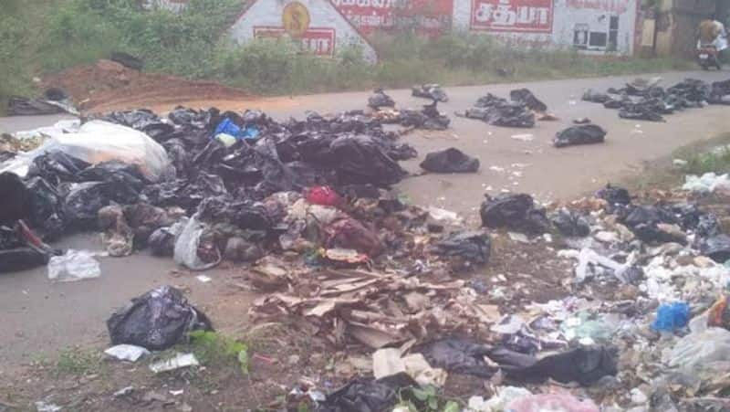 Dumping of waste in the trash to naturot tragedy