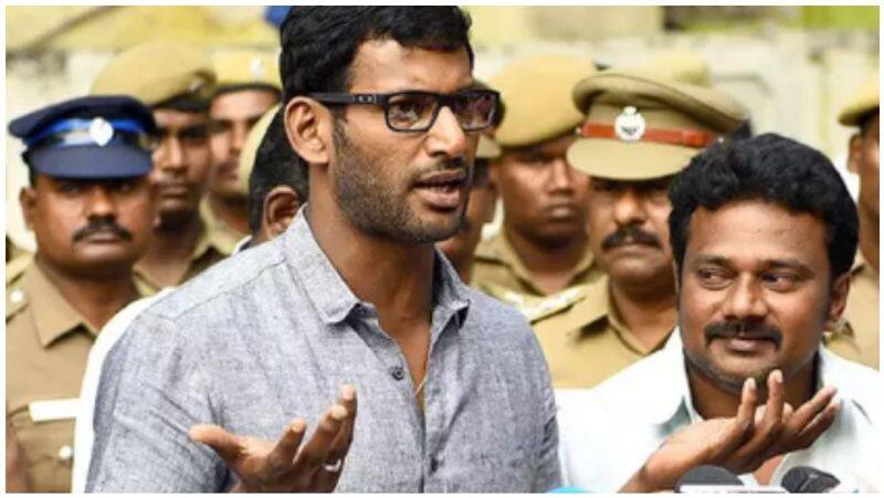 actor vishal is in problamatic position and producers doing protest