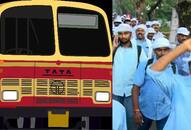 Sacked KSRTC employees start long march  Kerala secretariat