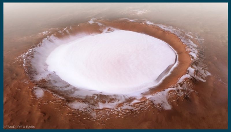 ESA shares incredible IMAGES of Martian ice crater