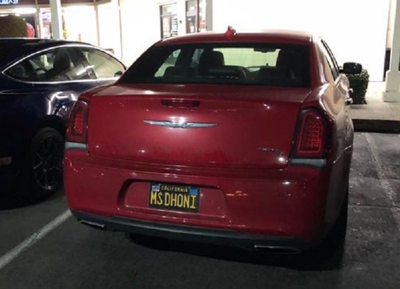 MS Dhoni number plate found in America- Fan tribute to cool captain