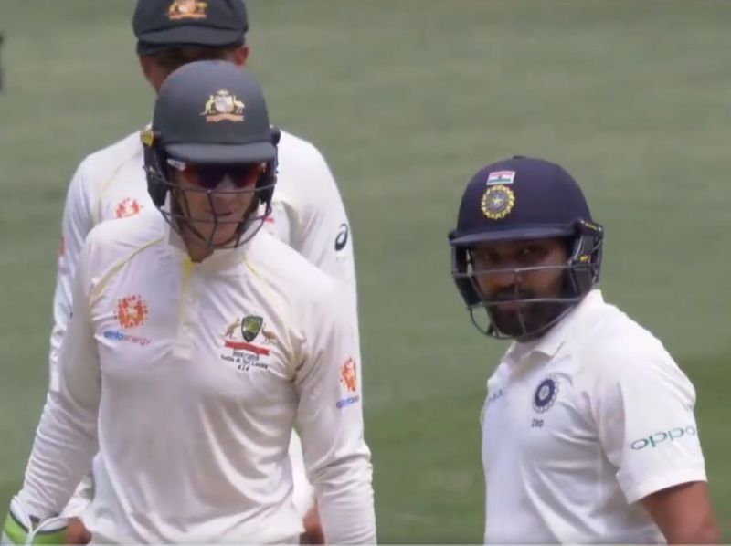 Melbourne Test Tim Paine continues chatter behind stumps Rohit Sharma offers smile