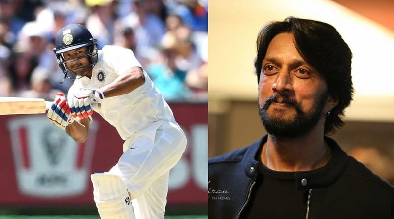 Kichcha Sudeep wish team india cricketer Mayank Agarwal for debut Half century