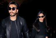 deepveer spot at mumbai airport with all black look