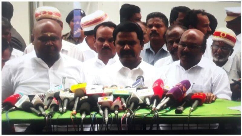 admk minister press meet