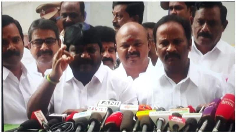 admk MP's press meet