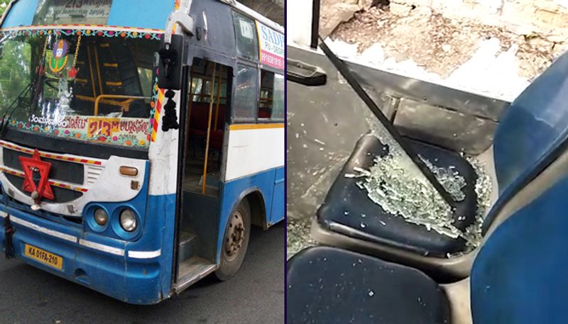 Bharat bandh: Miscreants pelt stones at BMTC buses in Bengaluru