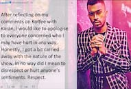 Hardik Pandya apologises for misogynistic comments, says 'got carried away'