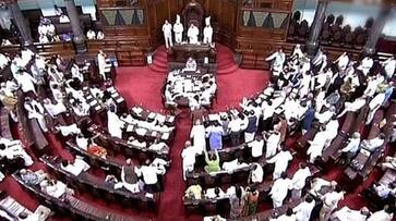 Rajya Sabha adjourned an hour due Karnataka crisis