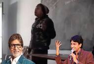 amitabh bachchan and kumar vishwas complimenting english musically teacher