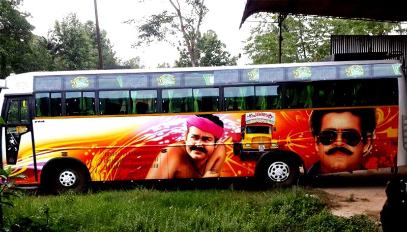 Action against film star posters on tourist buses in Kerela