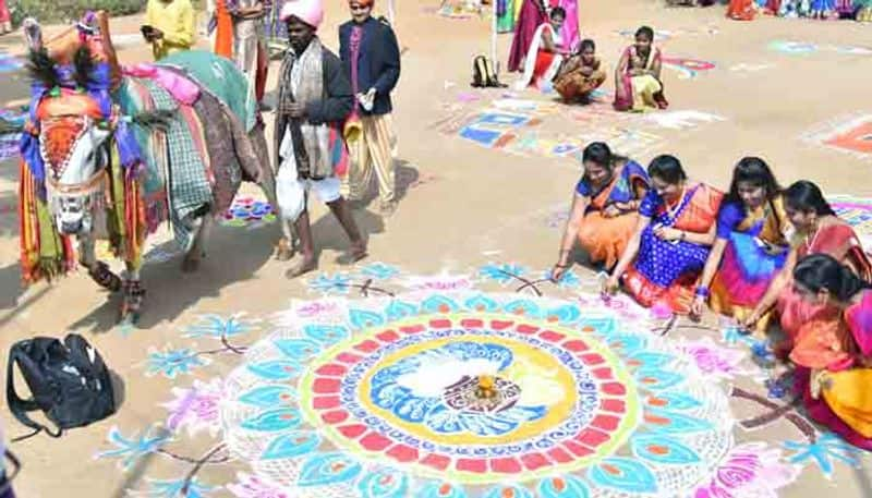 sankranthi celebration gifts distributed to farmers in chikkaballapur