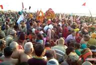 saint reached sangam in royal style kumbh mela