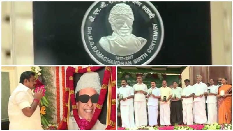 MGR 102th birthday celebrate with tamilnadu CM AND Minister's