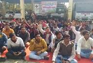 Contractual employees are on strike