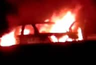 Car cought fire in MP