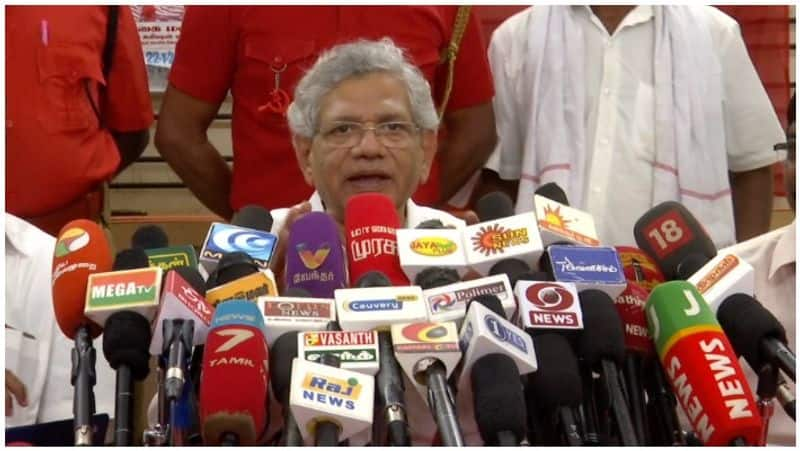 CPI M Seetharaman Rajori MP Press meet