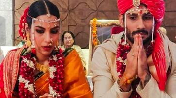 First wedding photos: Prateik Babbar, Sanya Sagar are now man and wife