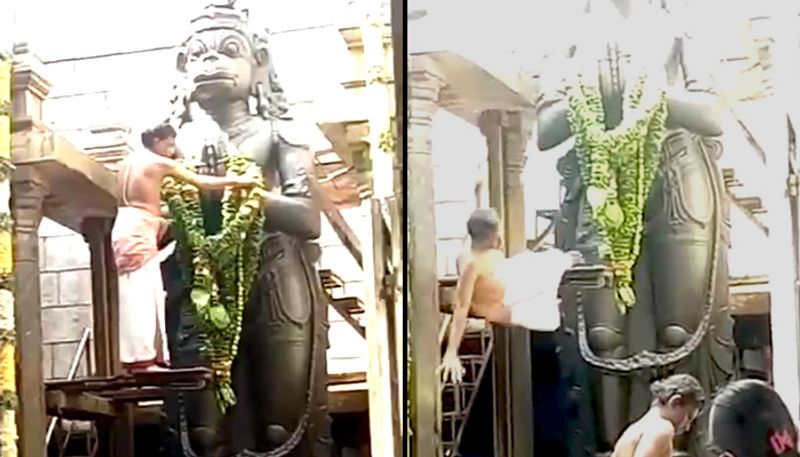 Namakkal Anjaneyar temple priest falls from elevated platform; dies