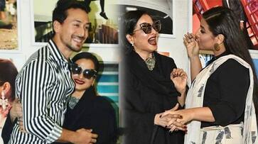 LOL moment: Rekha reaction to posing with Amitabh Bachchan's poster