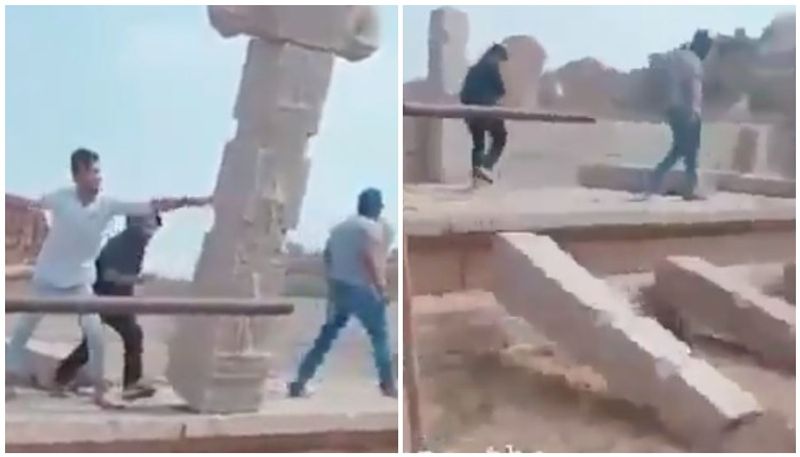 Hampi Monument vandalized Hospet Court Directs Accused To Erect It