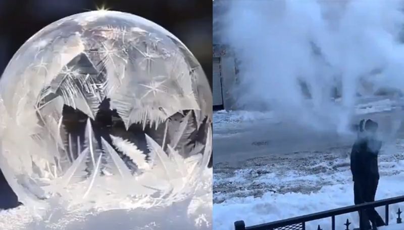 Videos going viral show boiling water freezing mid-air in us