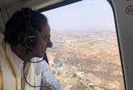 Yadadri temple Telangana chief minister KCR makes aerial inspection of renovation works