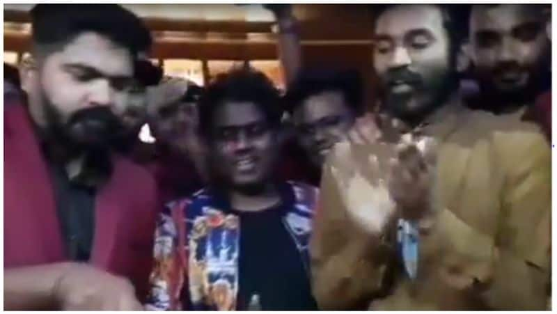 simbu birthday celebration with dhanush