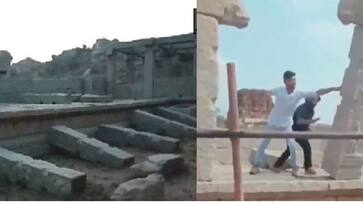 Notorious people who dropped Hampi pillar are still not arrested