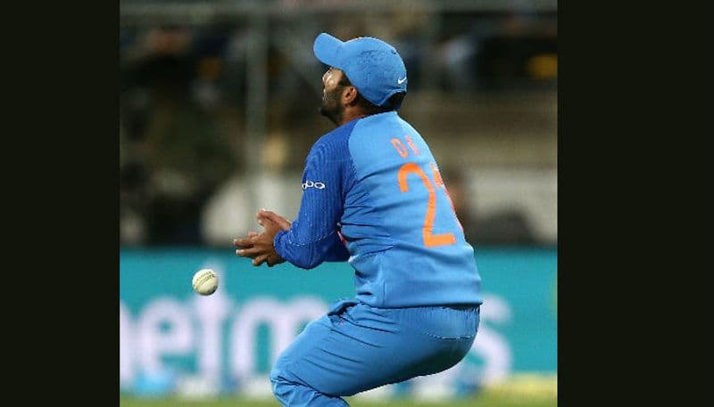 India vs New Zeland T20 Dinesh Karthik takes stunning catch to dismiss Daryl Mitchell