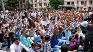 UP state employee went to strike, services effected in state