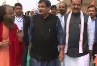 Union minister Nitin Gadkari reached Prayag