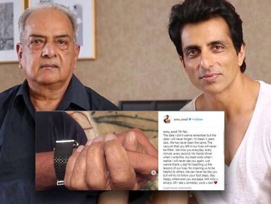sonu sood write emotional post for his father on his death anniversary