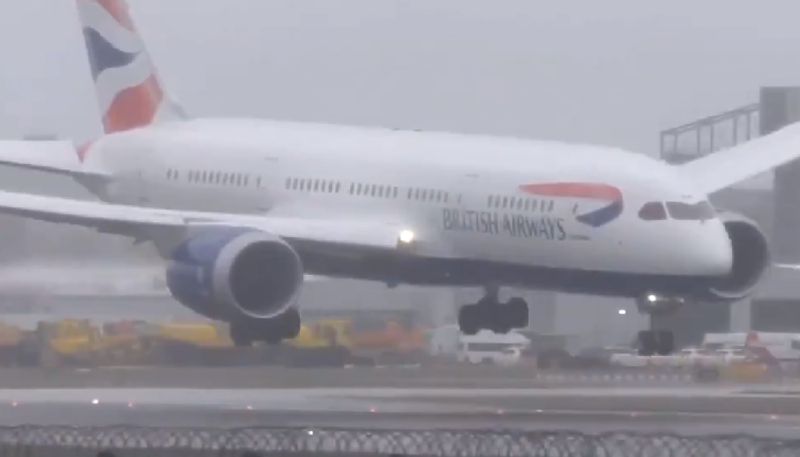 british airways bounces while landing video goes viral