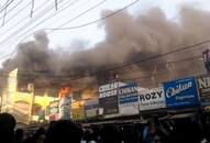 massive fire in godown at prayagraj