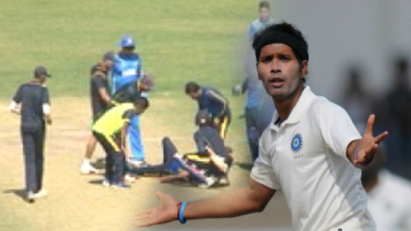 Ashok Dinda injured while attempting catch VIdeo